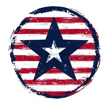 Patriotic Star Sign, DCO-13243, Sign For Wreath, 10x10